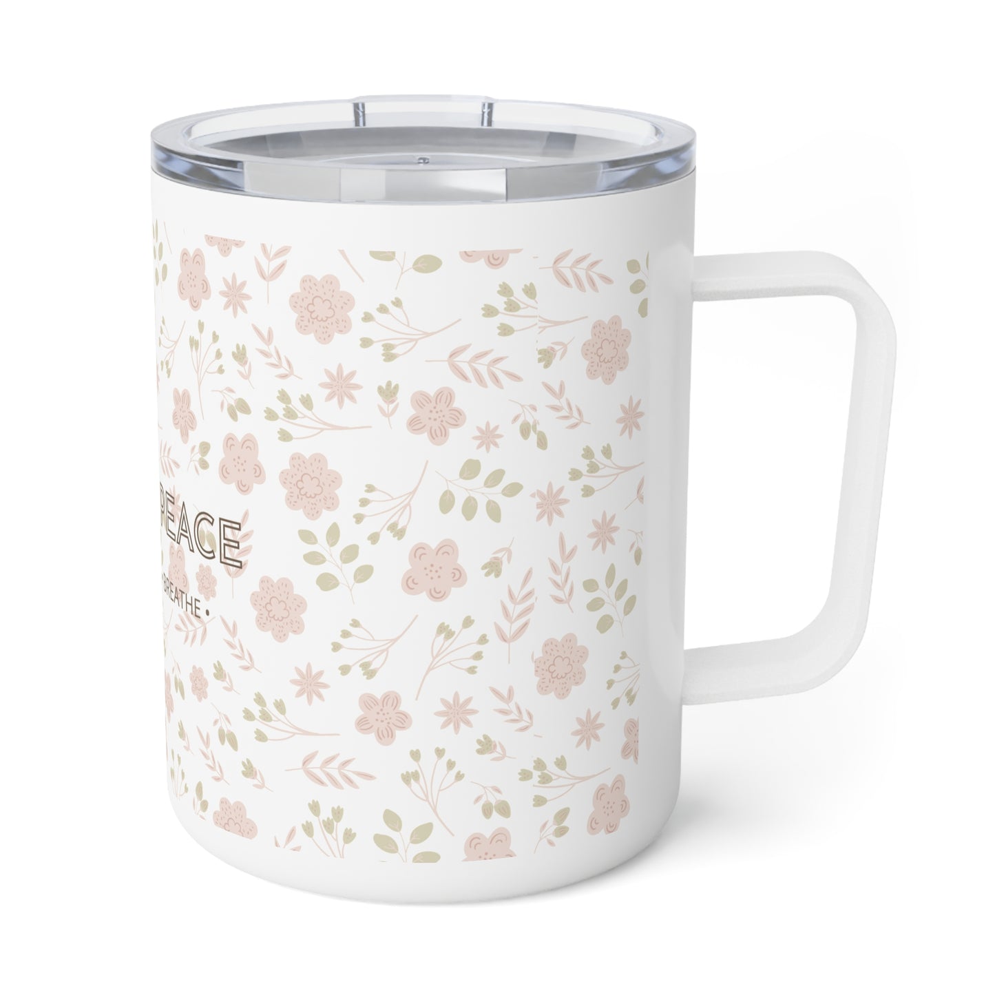 Peaceful Floral Insulated Coffee Mug | Mindfulness Gift