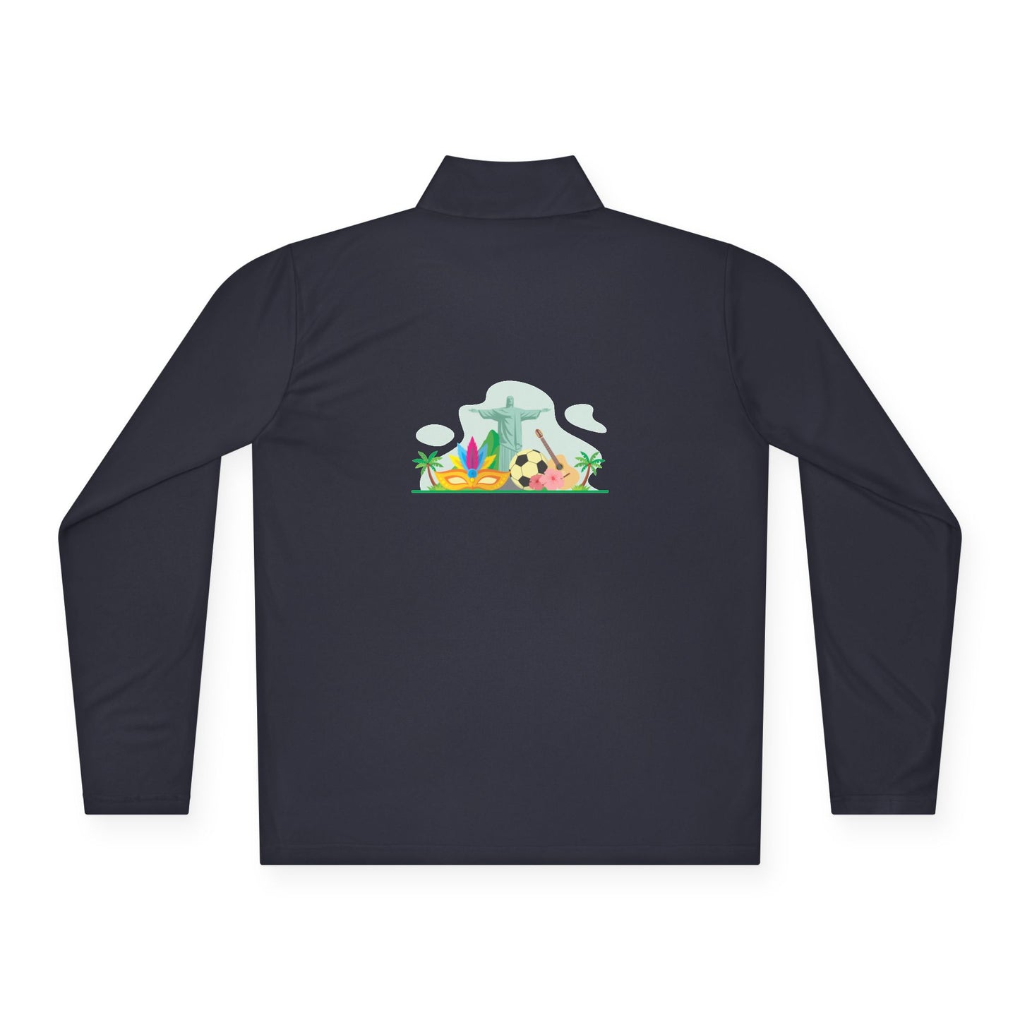 Brazil Vibrant Yellow Green Unisex Quarter-Zip Pullover