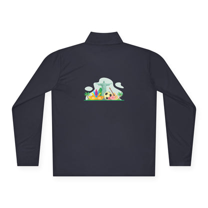 Brazil Vibrant Yellow Green Unisex Quarter-Zip Pullover