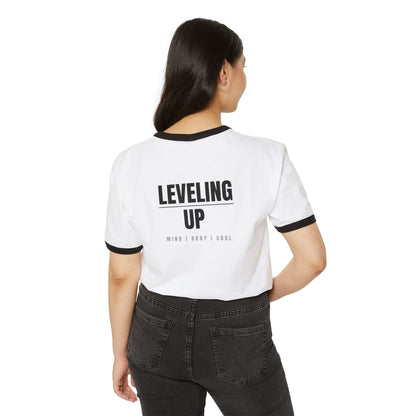 Mind Body Soul Leveling Up Unisex Ringer Tee | Motivational Gift