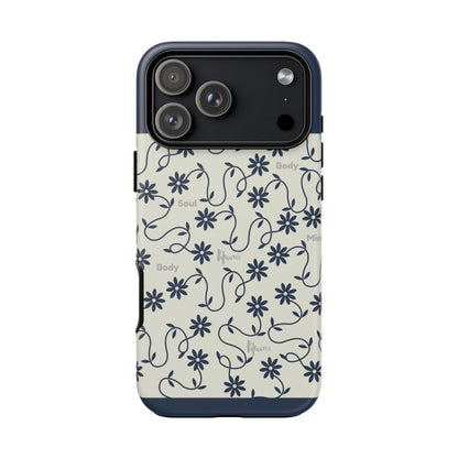 Floral Vine Pattern iPhone Case | Minimalist Botanical Design