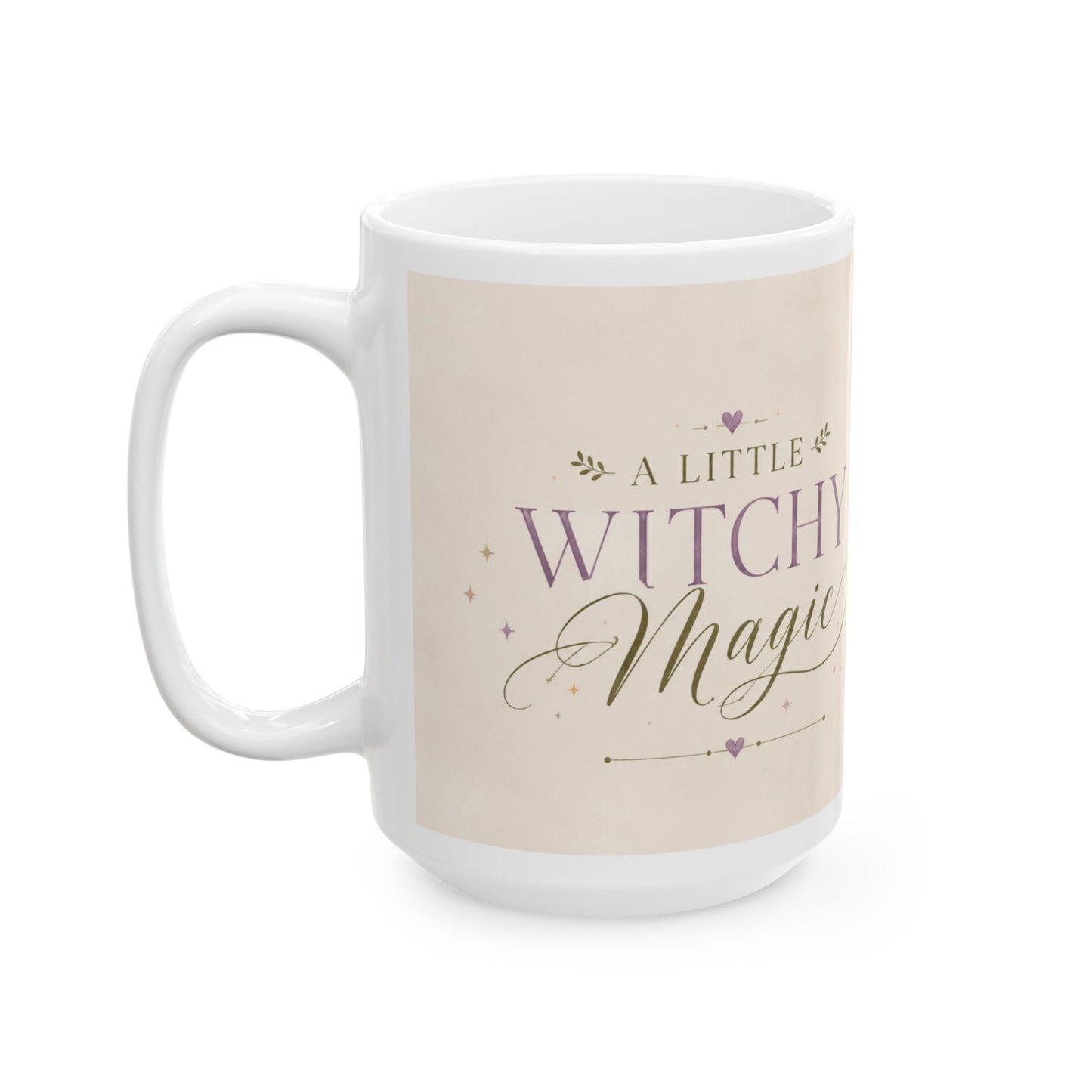 Witchy Magic Ceramic Mug — Cute Halloween Witch Pumpkin Lantern Coffee Cup (11oz/15oz)