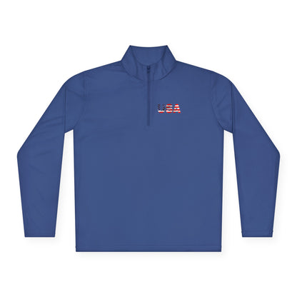 Patriotic Statue of Liberty Quarter-Zip Pullover | USA Flag Design