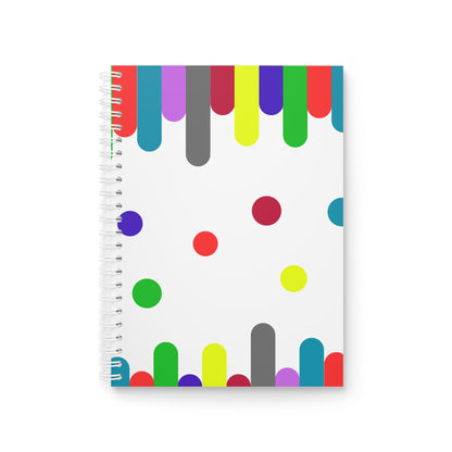 Colorful Paint Drip Spiral Notebook | Creative Writing Journal