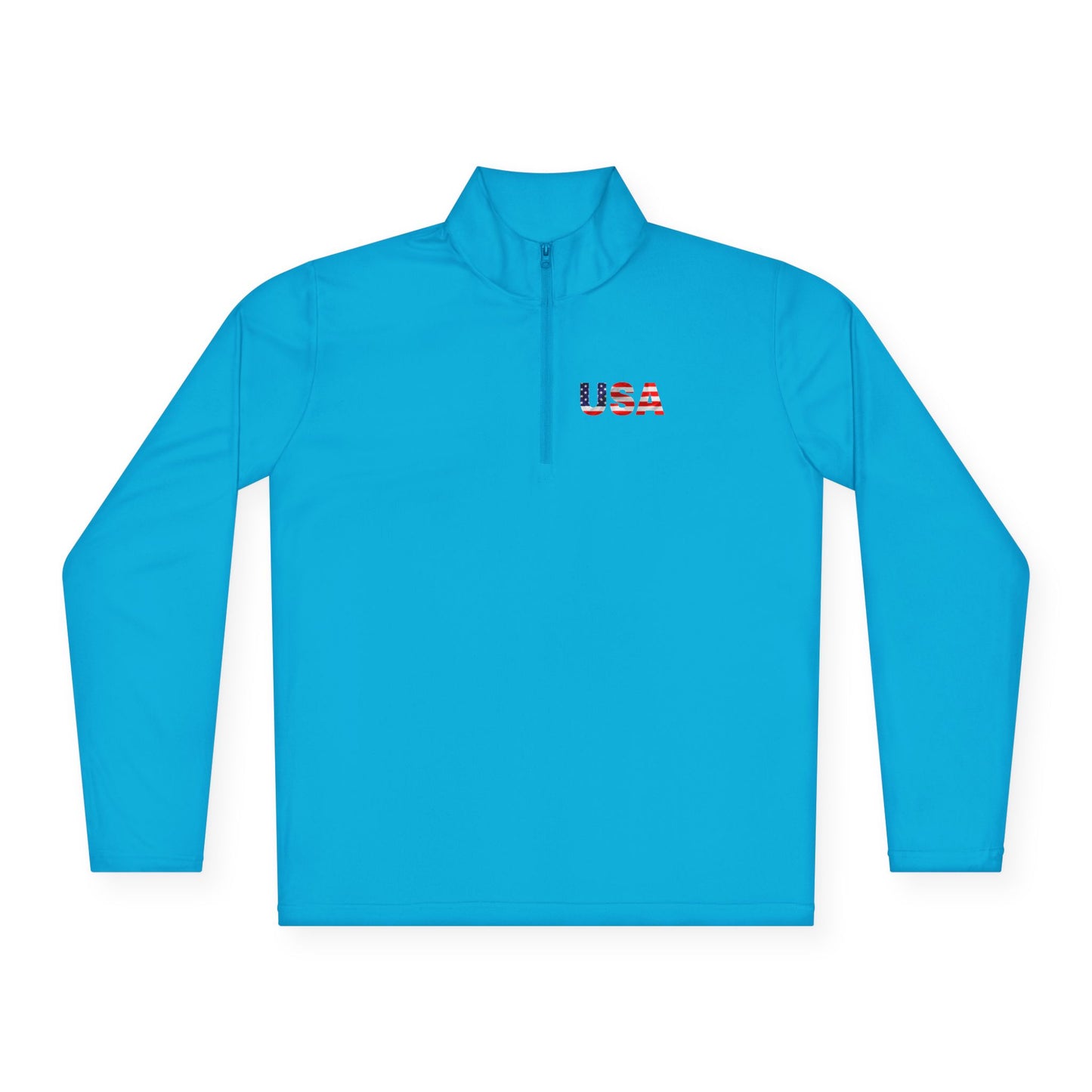 Patriotic Statue of Liberty Quarter-Zip Pullover | USA Flag Design