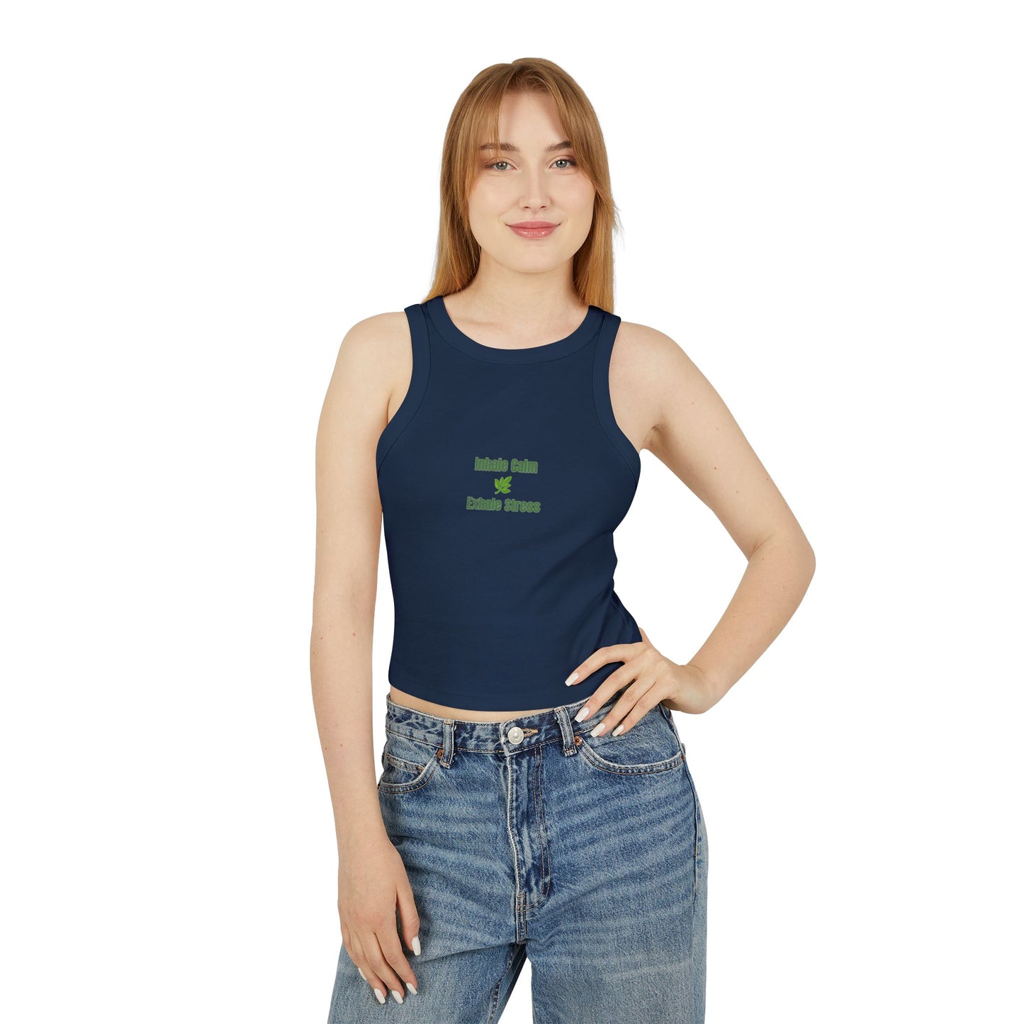 Inhale Calm Exhale Stress Tank Top | Mindfulness Wellness Tee