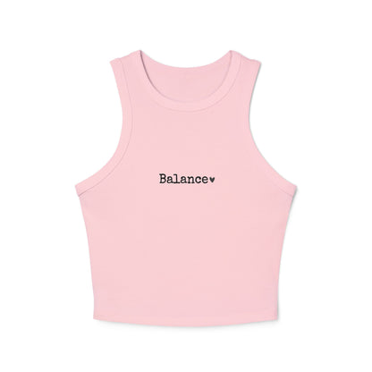 Heart Pattern Women's Racer Tank Top | Minimalist Graphic Tee