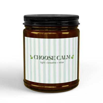 Choose Calm Motivational Scented Soy Candle | Wellness Gift
