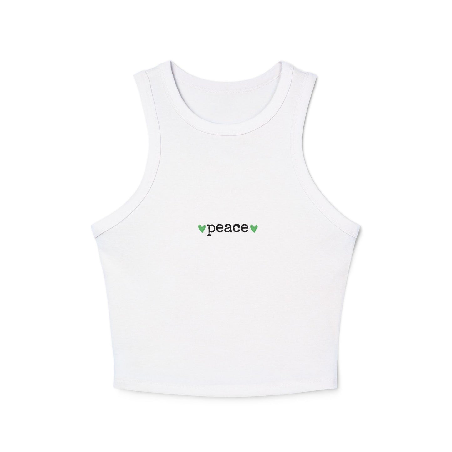 Peace Love Heart Women's Racer Tank Top | Mindful Fashion