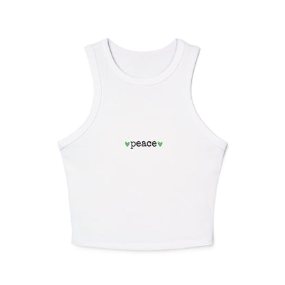 Peace Love Heart Women's Racer Tank Top | Mindful Fashion