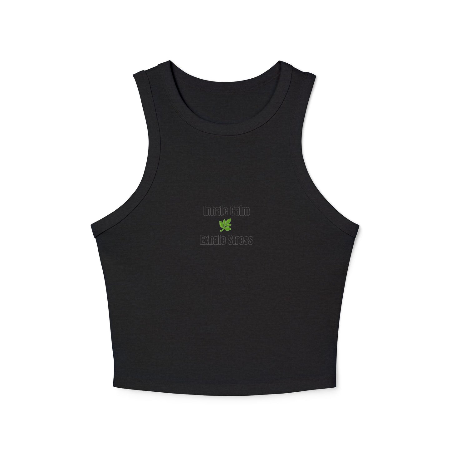 Botanical Leaf Pattern Women's Racer Tank | Eco-Minded Style