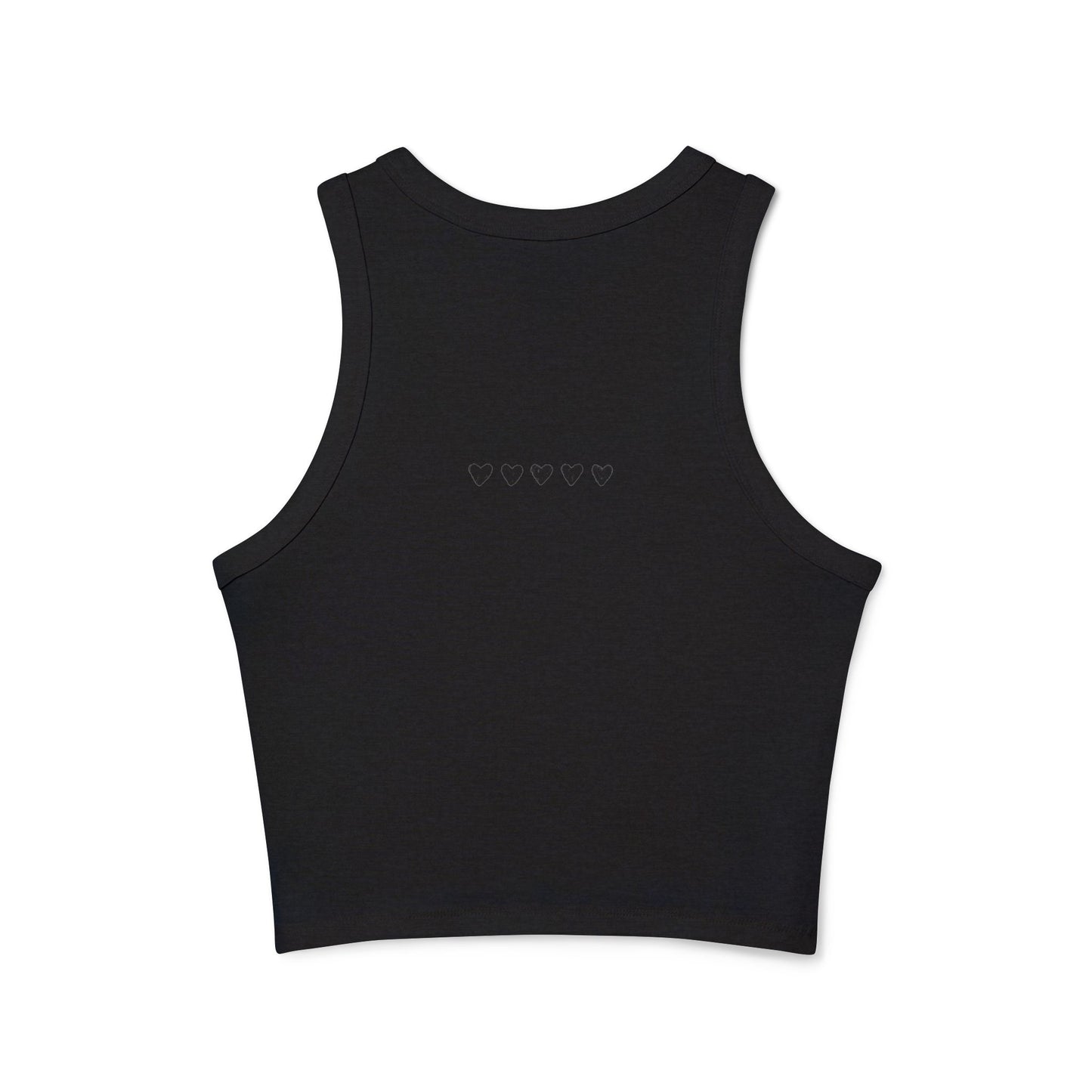 Heart Pattern Women's Racer Tank Top | Minimalist Graphic Tee