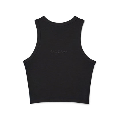 Heart Pattern Women's Racer Tank Top | Minimalist Graphic Tee