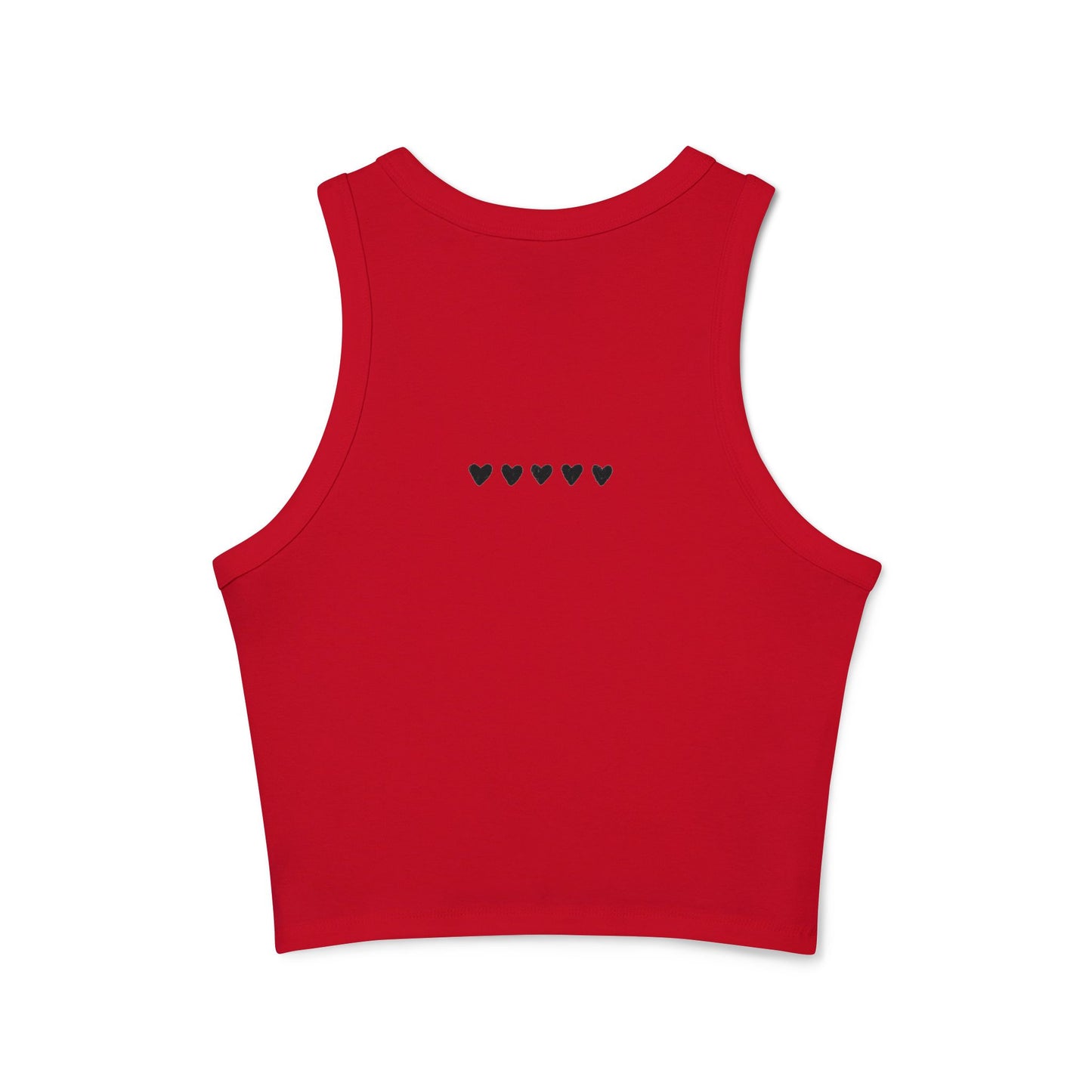 Heart Pattern Women's Racer Tank Top | Minimalist Graphic Tee