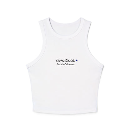 Purple Question Mark Pattern Racer Tank Top | Streetwear Design
