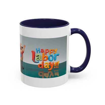 Happy Labor Day! Personalized Cartoon Mug - Worker Appreciation Gift