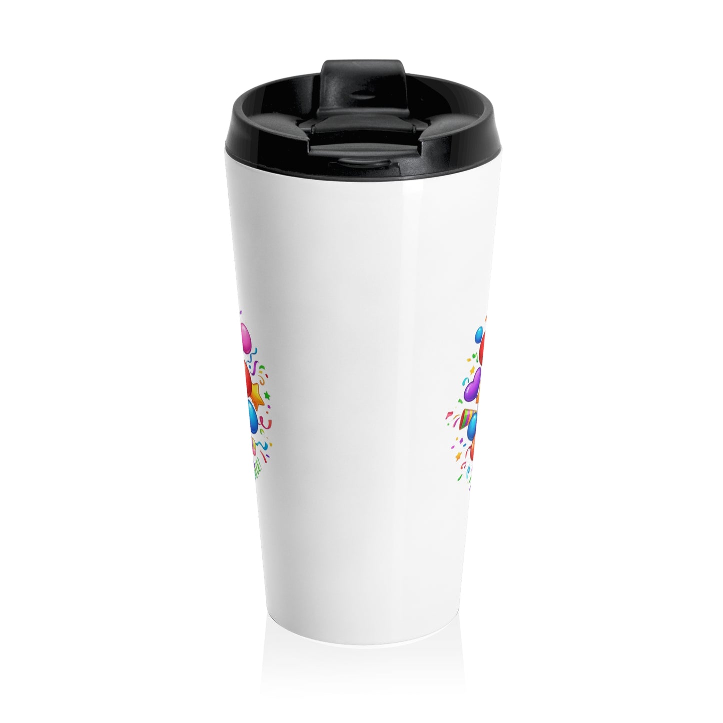 Happy Birthday Party Stainless Steel Travel Mug | Vibrant Celebration Gift