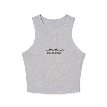 Purple Question Mark Pattern Racer Tank Top | Streetwear Design
