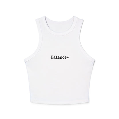 Heart Pattern Women's Racer Tank Top | Minimalist Graphic Tee