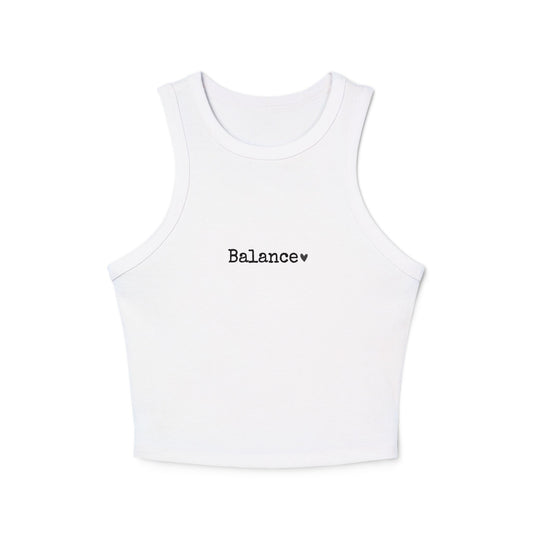 Heart Pattern Women's Racer Tank Top | Minimalist Graphic Tee