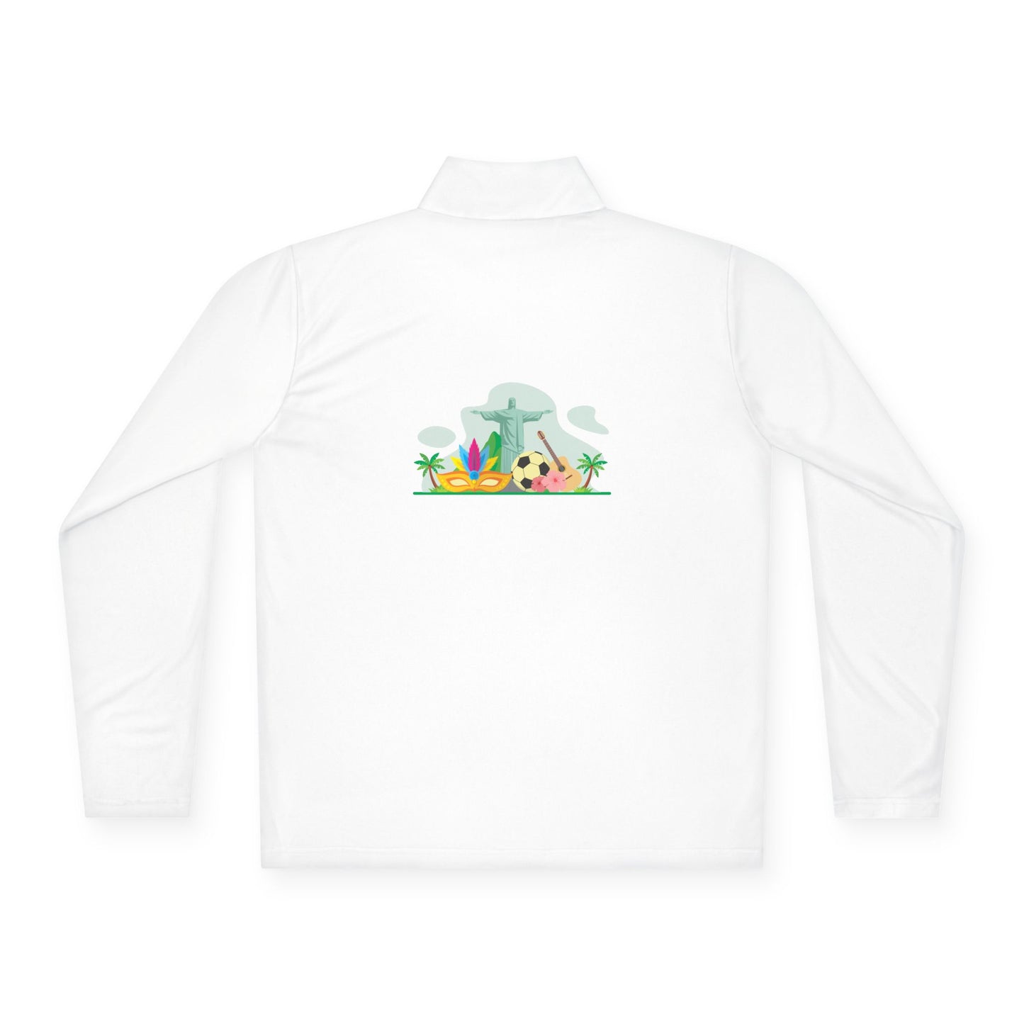 Brazil Vibrant Yellow Green Unisex Quarter-Zip Pullover
