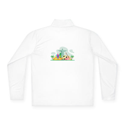 Brazil Vibrant Yellow Green Unisex Quarter-Zip Pullover