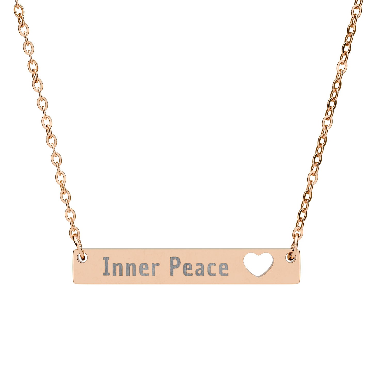 Personalized Heart Bar Necklace