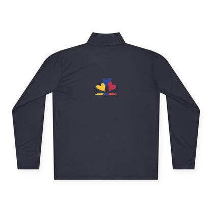 Colombia Flag Heart Unisex Quarter-Zip Pullover | Patriotic Pride