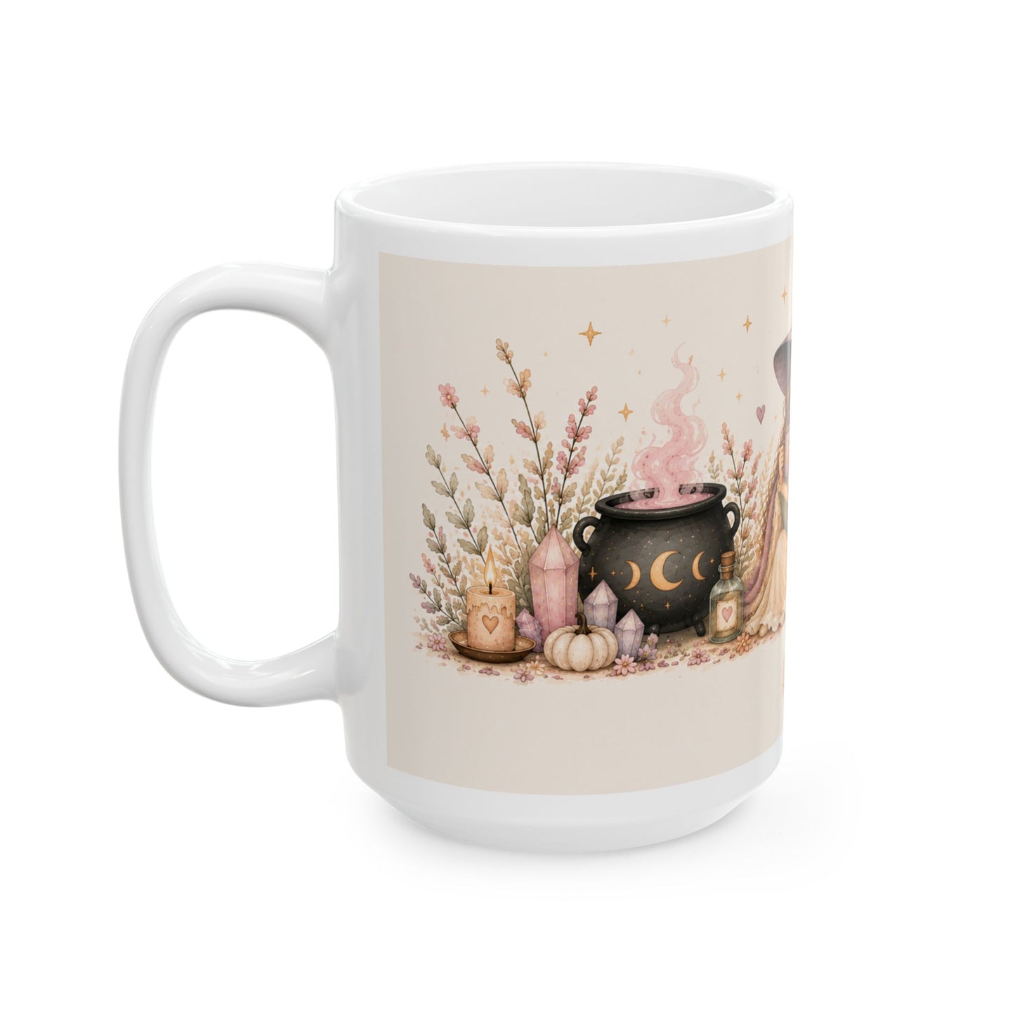 Cozy Witch Girl Reading Mug | Ceramic Coffee Cup