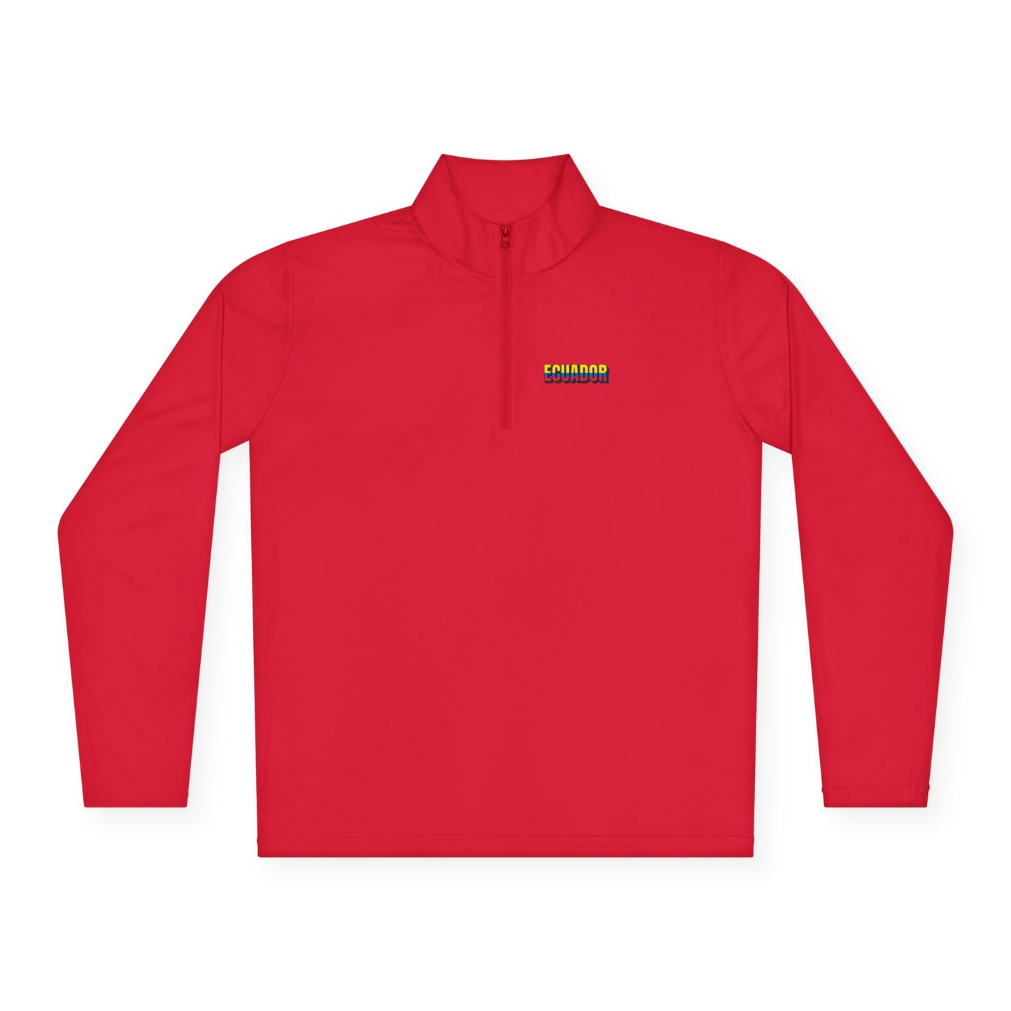 Ecuador Flag Quarter-Zip Pullover | Patriotic Sport Pullover