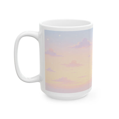 Pastel Witchy Ceramic Mug — Lavender Moon Magic 11oz/15oz