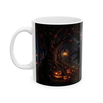 Headless Horseman Illustration Mug | Halloween Horseman, Full Moon