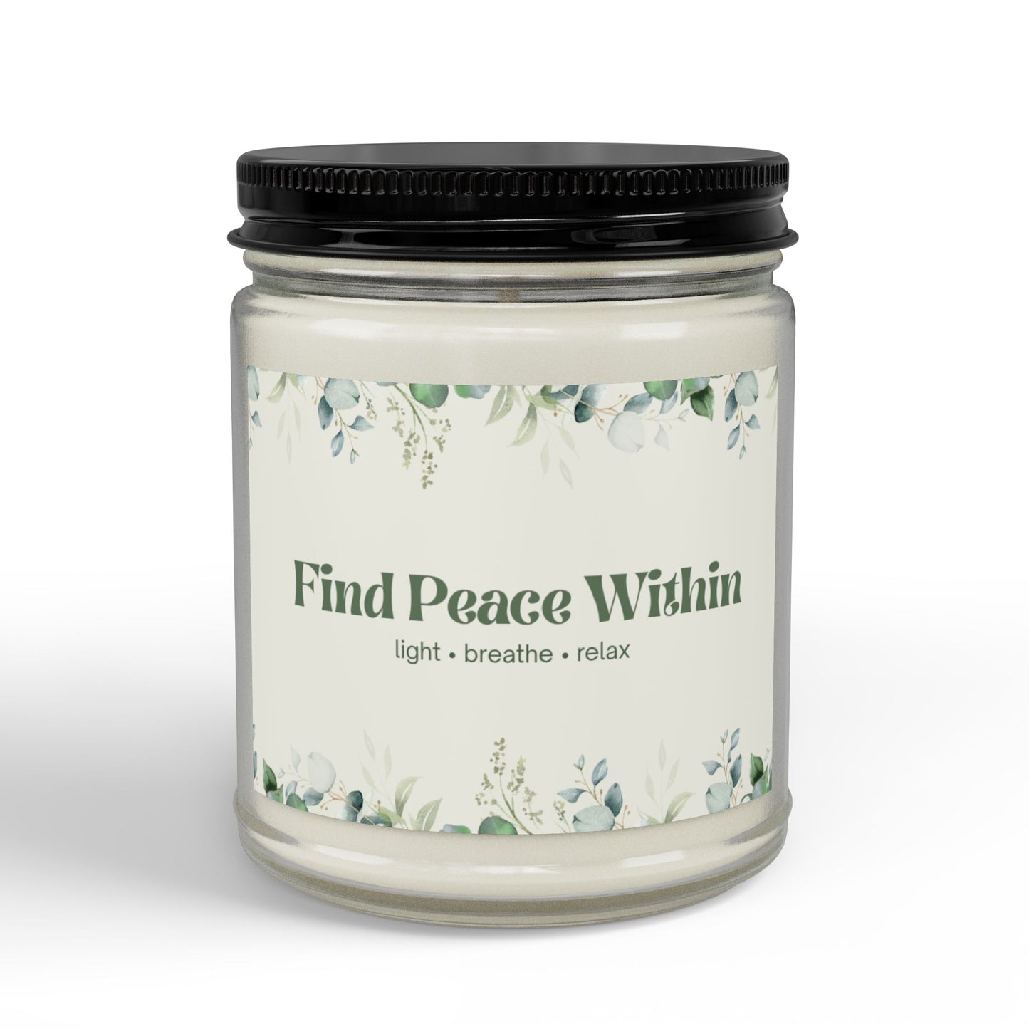 Eucalyptus Lavender Soy Candle | Wellness Mindfulness Gift