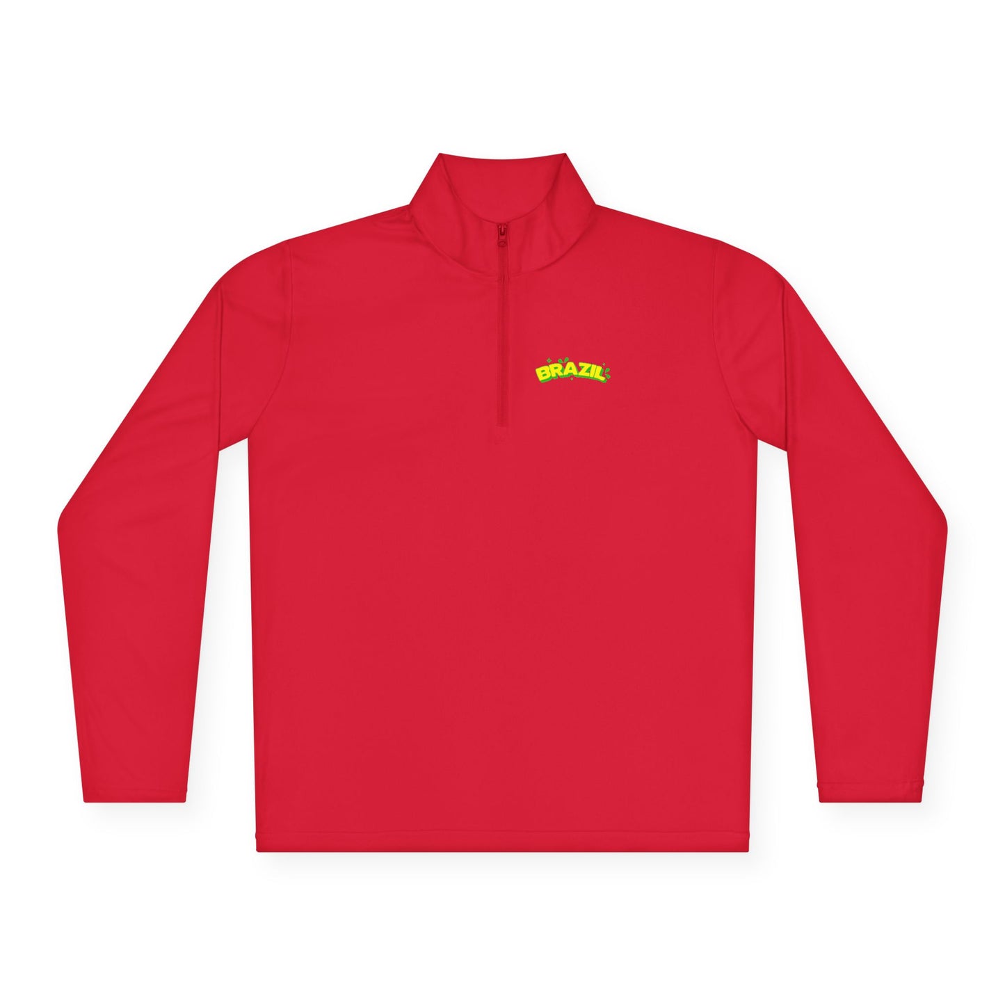 Brazil Vibrant Yellow Green Unisex Quarter-Zip Pullover