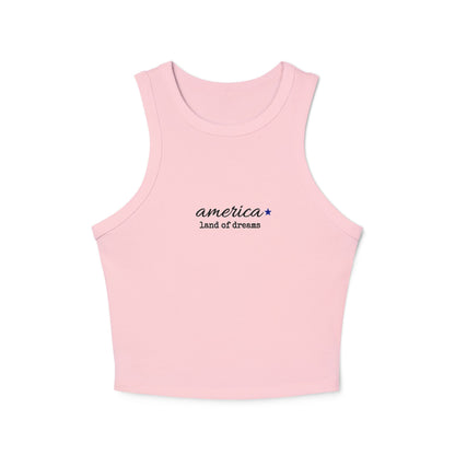 Purple Question Mark Pattern Racer Tank Top | Streetwear Design