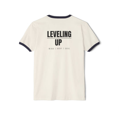 Mind Body Soul Leveling Up Unisex Ringer Tee | Motivational Gift