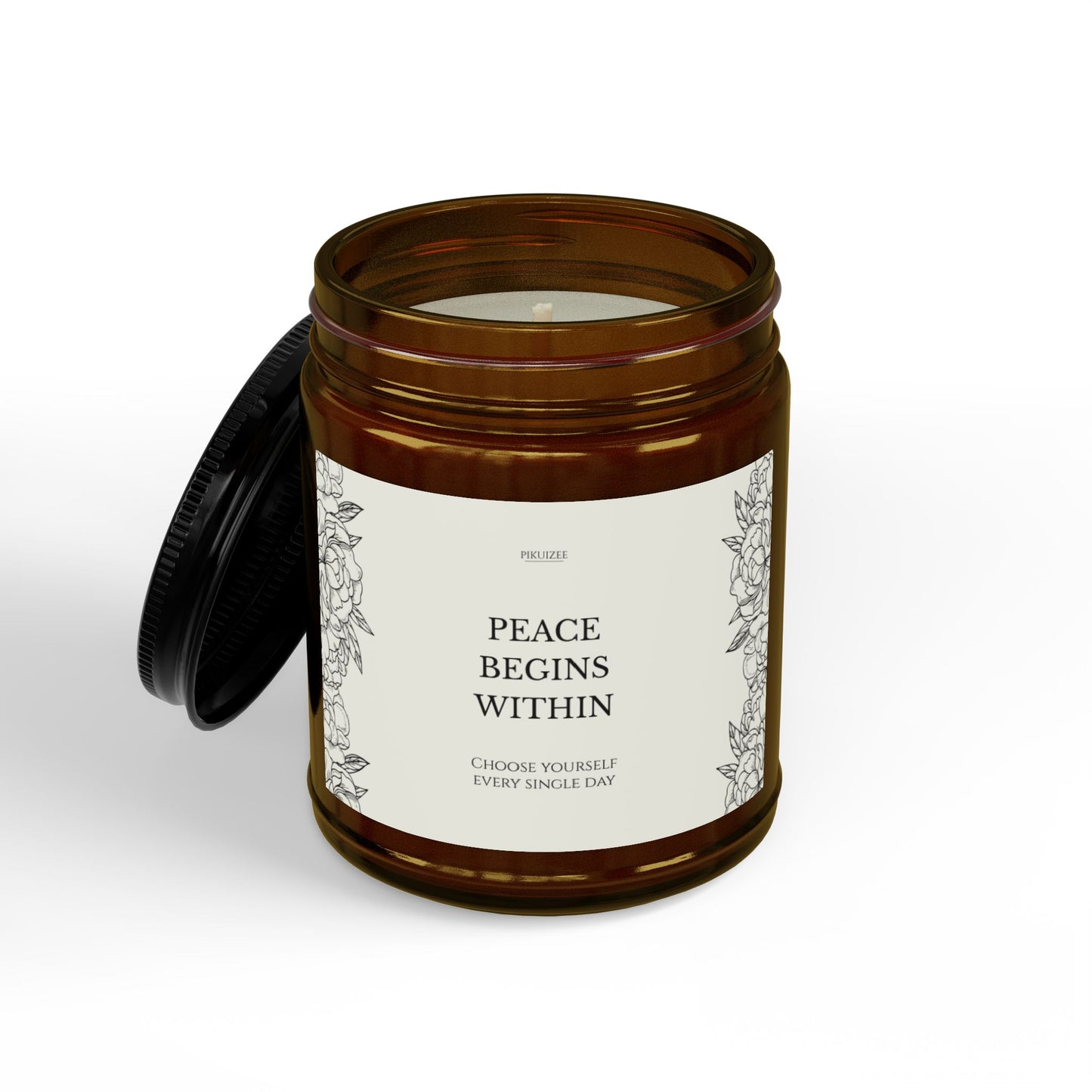 Peace Within Motivational Scented Soy Candle | Wellness Gift