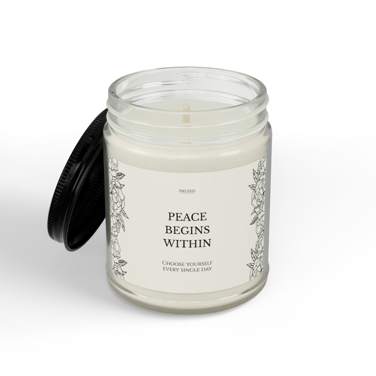 Peace Within Motivational Scented Soy Candle | Wellness Gift