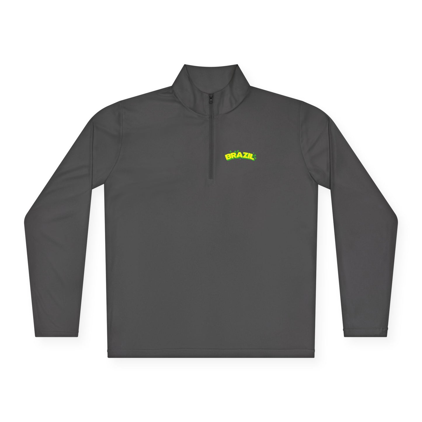 Brazil Vibrant Yellow Green Unisex Quarter-Zip Pullover