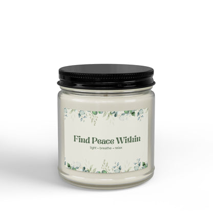 Eucalyptus Lavender Soy Candle | Wellness Mindfulness Gift