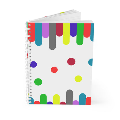 Colorful Paint Drip Spiral Notebook | Creative Writing Journal