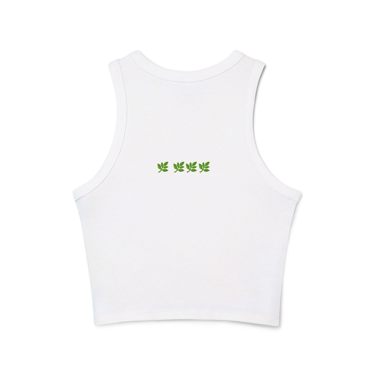 Botanical Leaf Pattern Women's Racer Tank | Eco-Minded Style