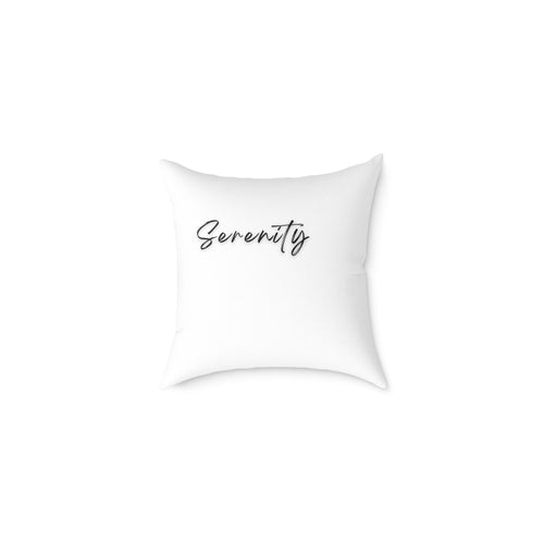 Serenity Accent Pillow Minimal Script Decor