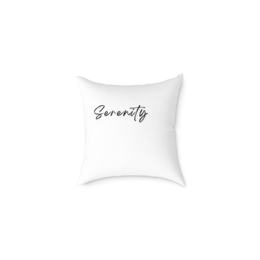 Serenity Accent Pillow Minimal Script Decor