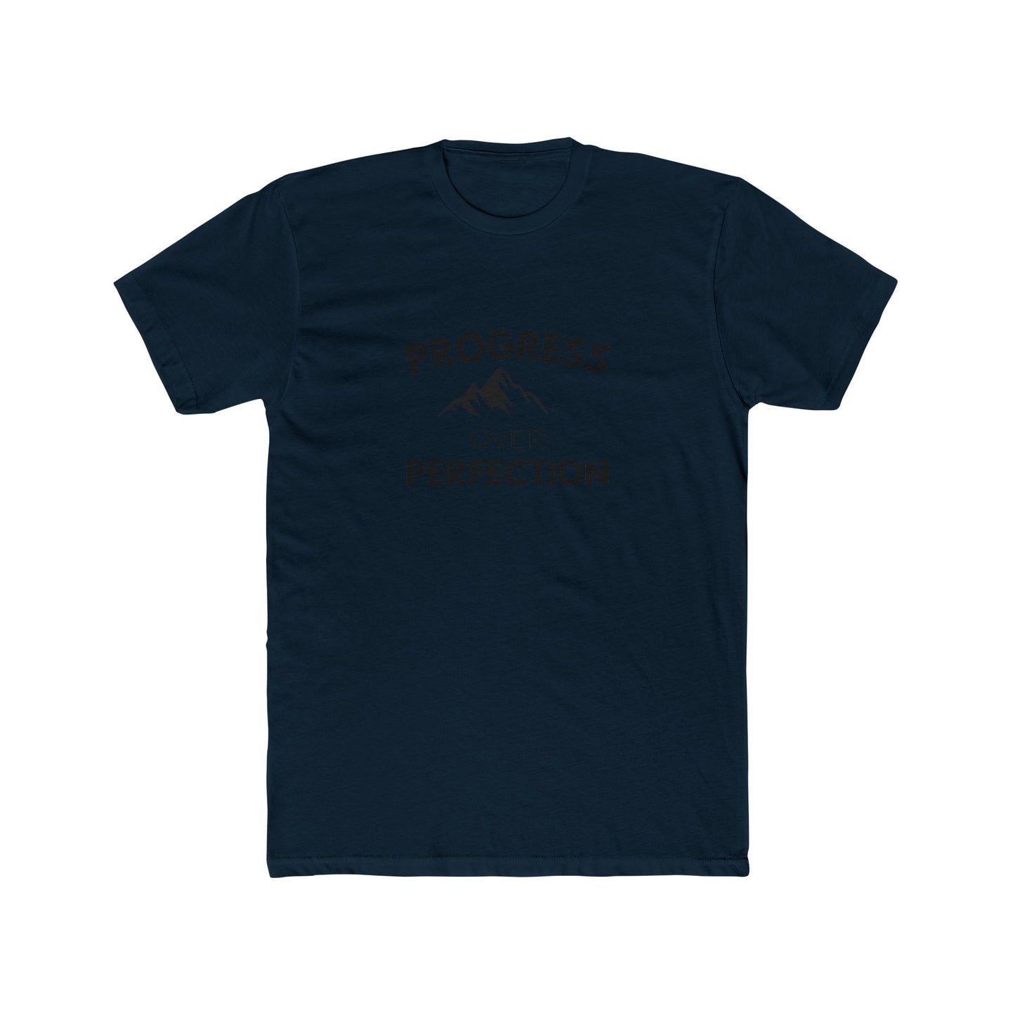 Progress Over Perfection Mountain Unisex Cotton Tee | Motivational