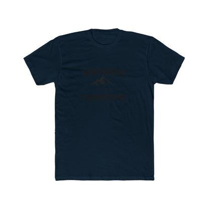 Progress Over Perfection Mountain Unisex Cotton Tee | Motivational