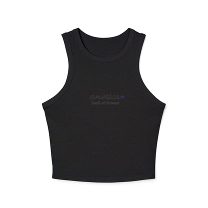 Purple Question Mark Pattern Racer Tank Top | Streetwear Design