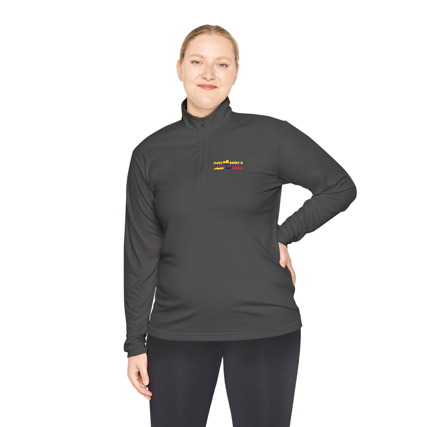 Colombia Flag Heart Unisex Quarter-Zip Pullover | Patriotic Pride