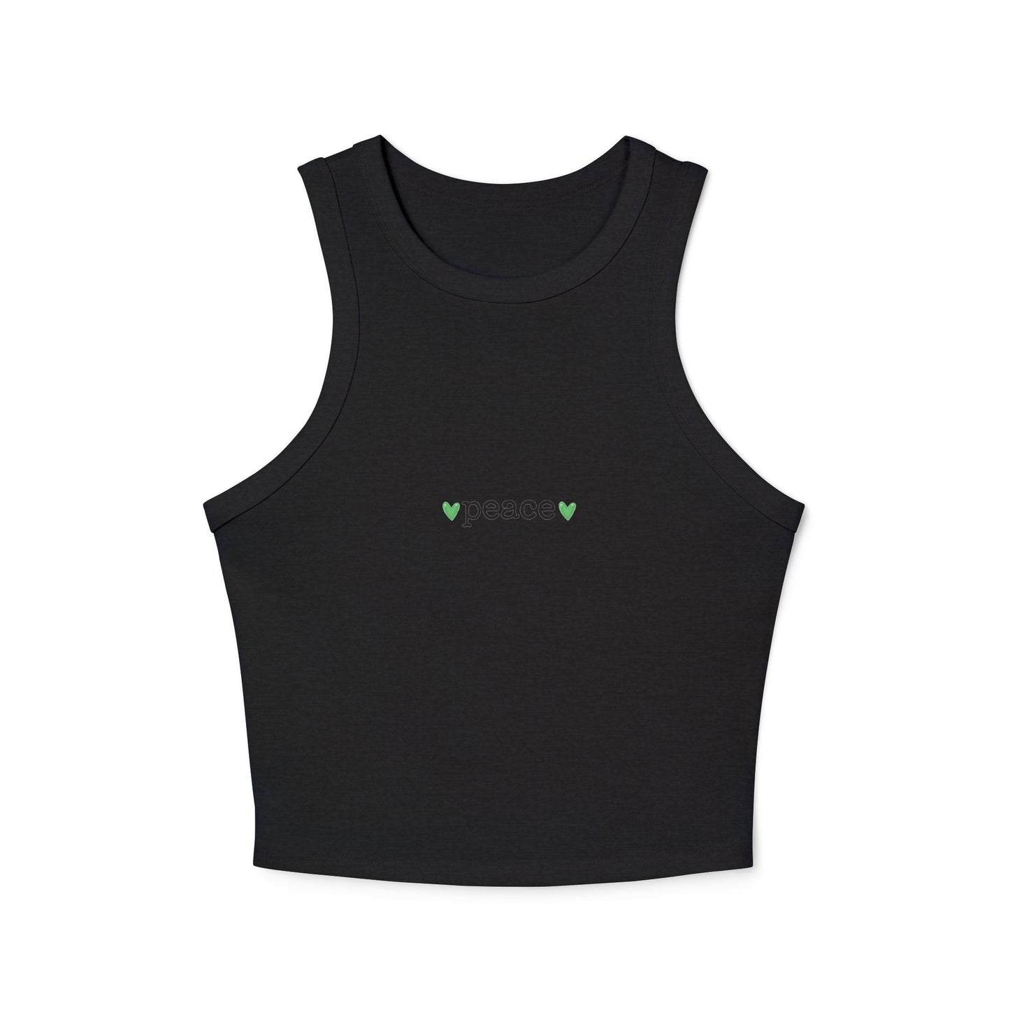 Peace Love Heart Women's Racer Tank Top | Mindful Fashion
