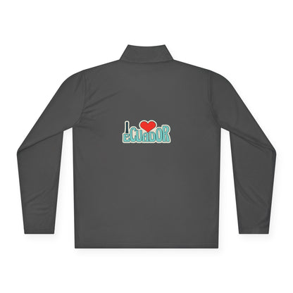 Ecuador Flag Quarter-Zip Pullover | Patriotic Sport Pullover